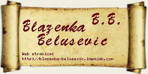 Blaženka Belušević vizit kartica